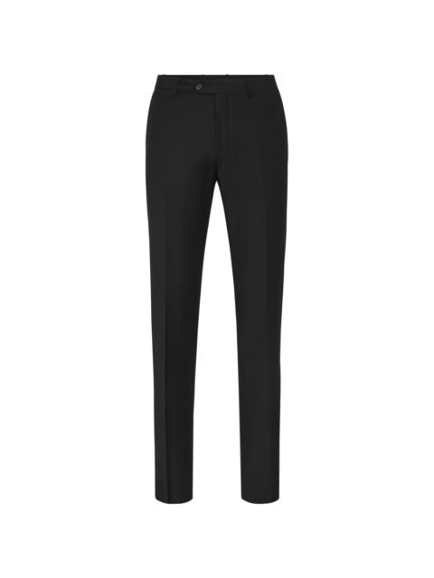 straight-leg wool-blend trousers