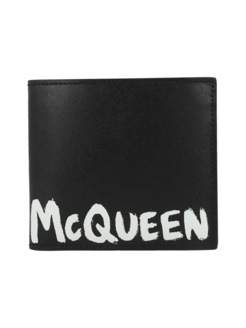 Alexander McQueen Alexander McQueen Graffiti Logo Bi-Fold Wallet Black/White