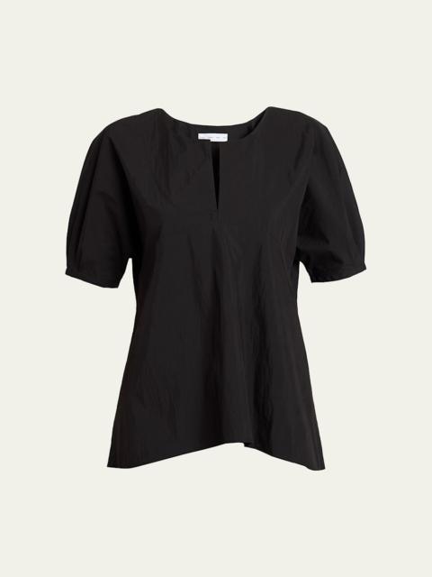 Proenza Schouler Tia Puff-Sleeve Parachute Cotton Blouse