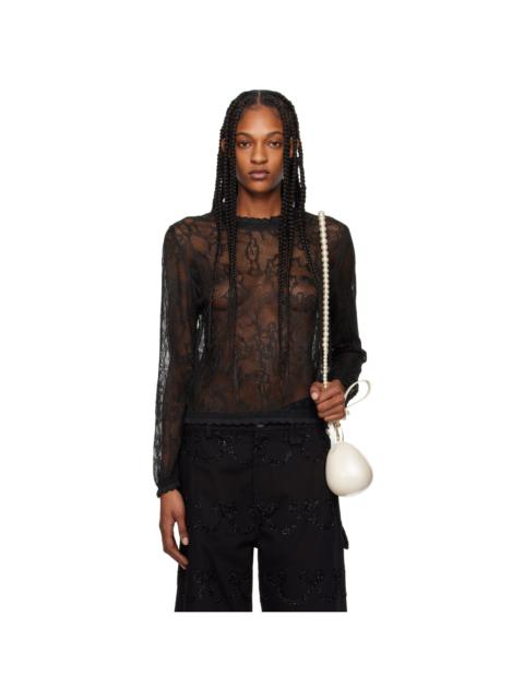 Simone Rocha Black Floral Sweater