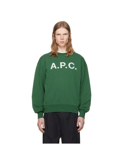 A.P.C. Green Vintage 'APC' Sweatshirt