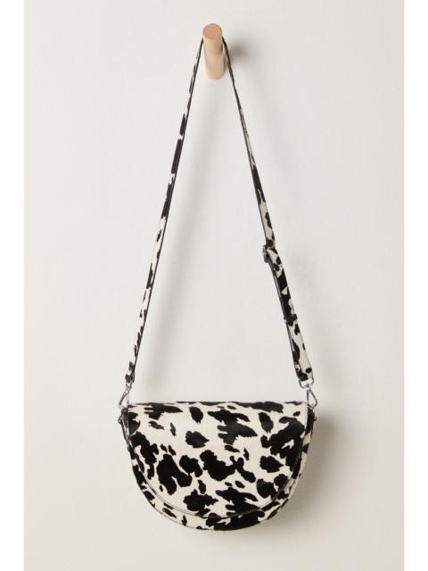 FREE PEOPLE Intentionally Blank Michigan Half Moon Cowhide Crossbody Bag