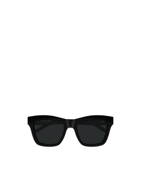 SAINT LAURENT square-frame logo-plaque sunglasses