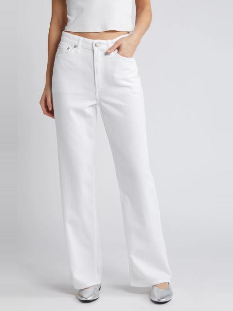 rag & bone Featherweight Logan Mid Rise Wide Leg Jeans