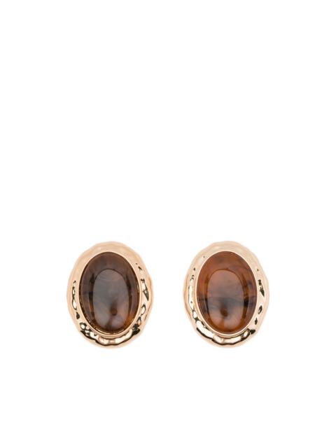 self-portrait oval earrings