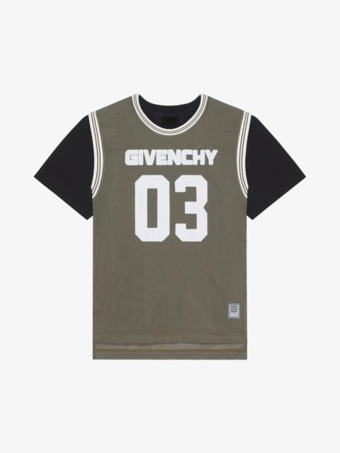 Givenchy GIVENCHY OVERLAPPED T-SHIRT IN MESH AND JERSEY