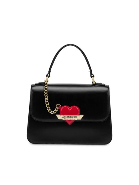 heart-charm tote bag