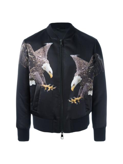 eagle print bomber jacket