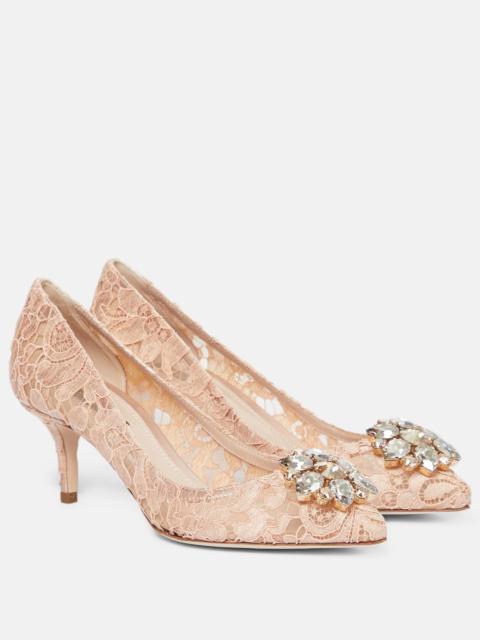 Dolce & Gabbana Bellucci embellished lace pumps