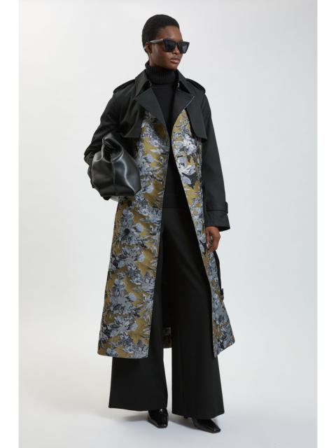KAREN MILLEN Jacquard Mix Trench Coat