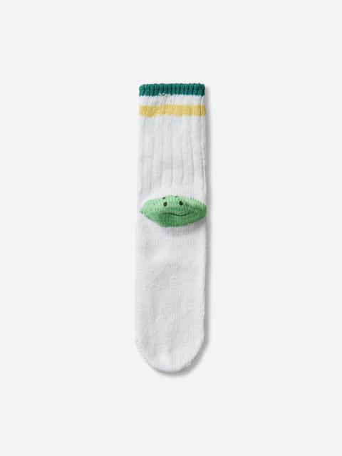 Kapital 60 Yarns Ivy Rainbowy Happy Heel-Hold Socks White / Green