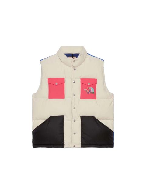 GUCCI Gucci x The North Face Down Vest White/Dark Pink/Black/Blue