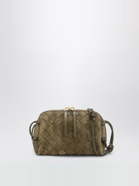 Bottega Veneta Concert clutch bag in Mud colour in Intrecciato suede