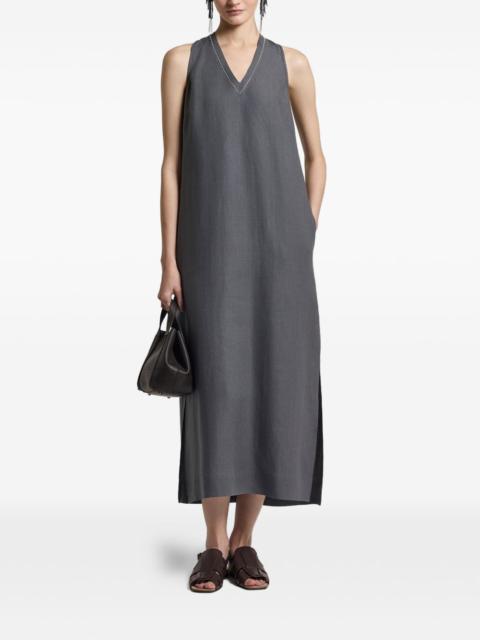 Longchamp Long dress Green Light - Jersey - 61190TEB355 | REVERSIBLE