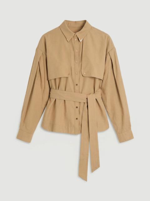 KAREN MILLEN Plus Size Cupro Utility Twill Woven Shirt