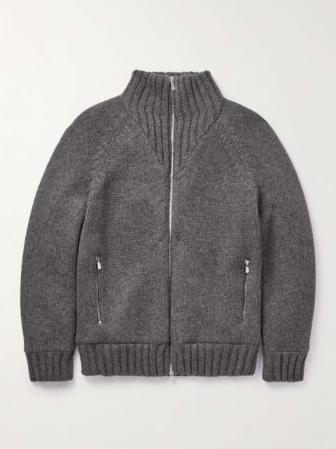 Padded Cashmere Bomber Jacket