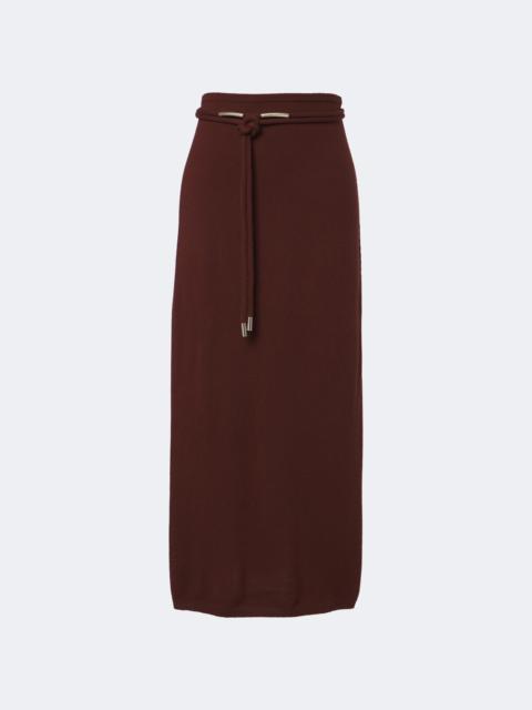 Max Mara Belted cashmere maxi skirt