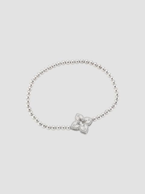 ROBERTO COIN Women's Petite Venetian Small Station 18K White Gold & 0.03 TCW Diamond Stretch Bracelet - White Gol