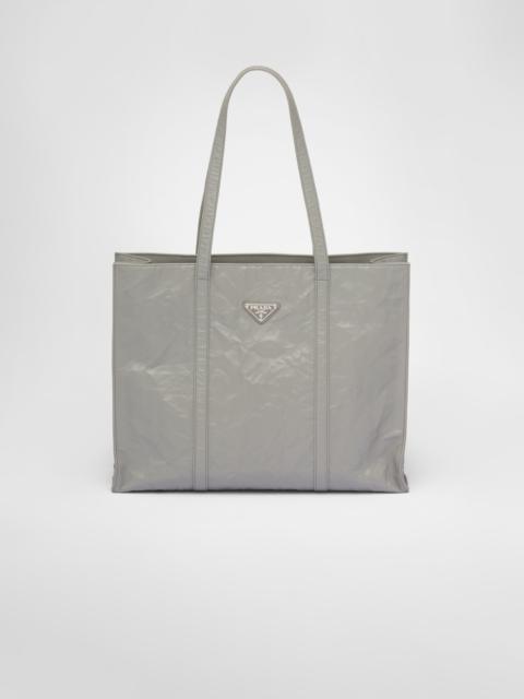 Prada Large antique nappa leather tote