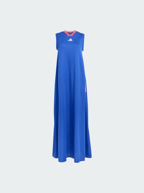 adidas Tiro Cut 3-Stripes Soft Mesh Long Dress