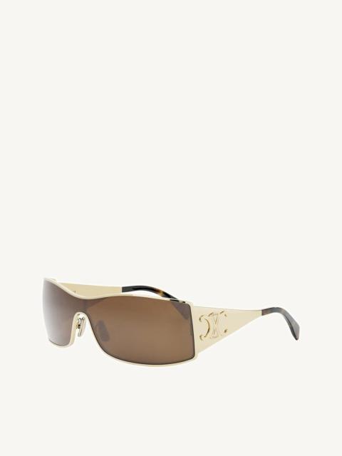 CELINE Celine CL40283U 0030E Metal Sunglasses in Gold/Dark Brown