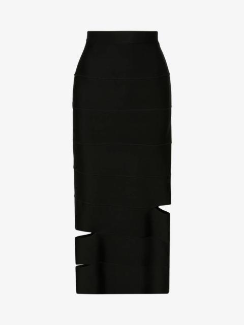 Alexander McQueen Women's Bandage Pencil Skirt in Black