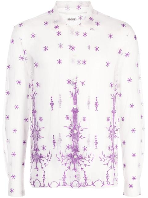 BODE embroidered long-sleeve shirt