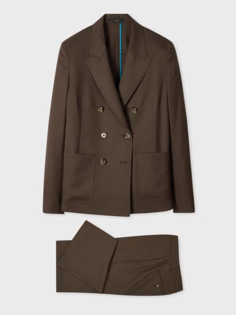 Paul Smith Women's A Suit To Travel In - Brown Unlined Double-Breasted Wool Suit