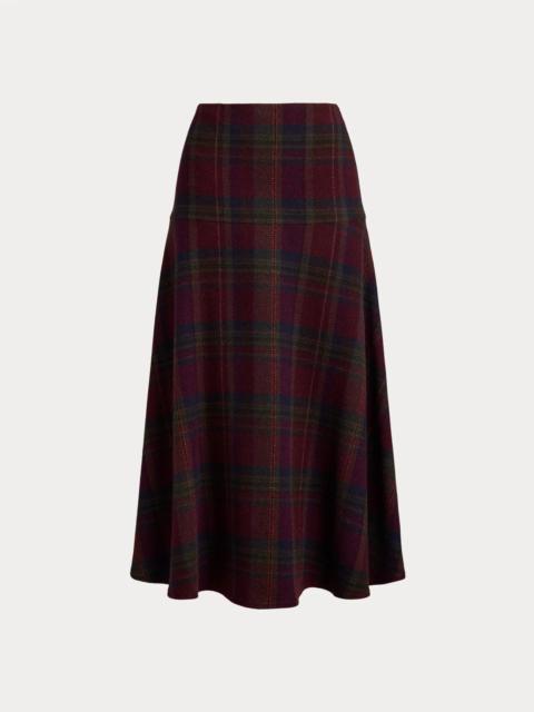 Polo Ralph Lauren Plaid Tweed Yoke Skirt