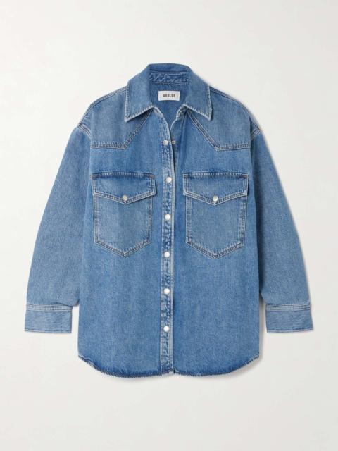 AGOLDE Lotta organic denim shirt Mid denim