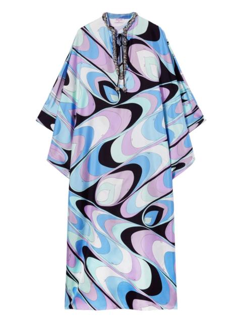 PUCCI onde-print silk-twill dress