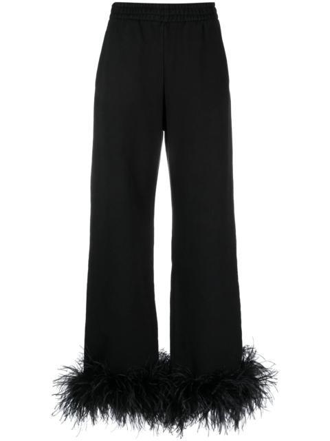 Prada Feather-trim Fleece Track Pants