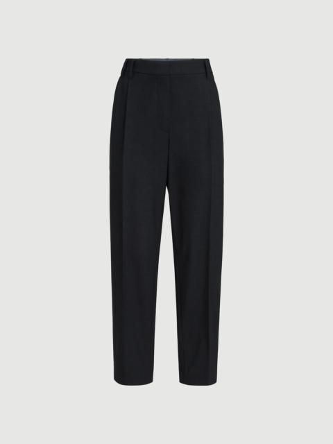Brunello Cucinelli Tropical luxury wool slouchy trousers with monili