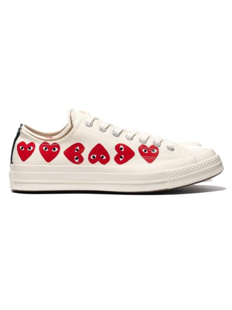 Comme des Garçons PLAY X CONVERSE CHUCK 70 MULTI HEART LOW EGRET