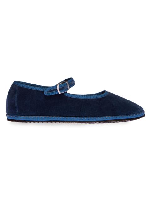 ViBi Venezia Women's Timeless Delfina Velvet Mary Janes - Delfina