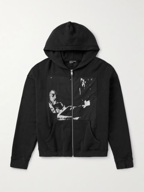 Enfants Riches Déprimés Assemblage Printed Cotton-Jersey Hoodie Black