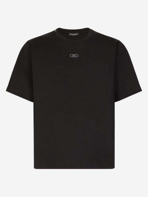 Dolce & Gabbana Cotton T-shirt with metal logo