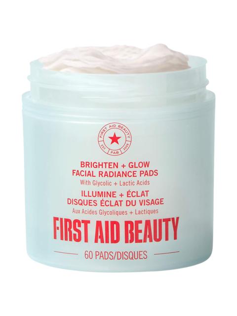 First Aid Beauty Brighten + Glow Facial Radiance Pads with Glycolic + Lactic Acids