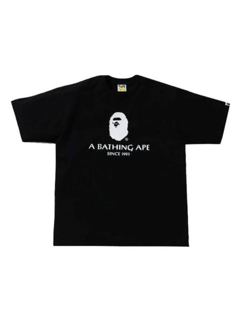 A BATHING APE® A Bathing Ape Basic Alphabet Logo T-Shirt 'Black White' 1H30-110-061