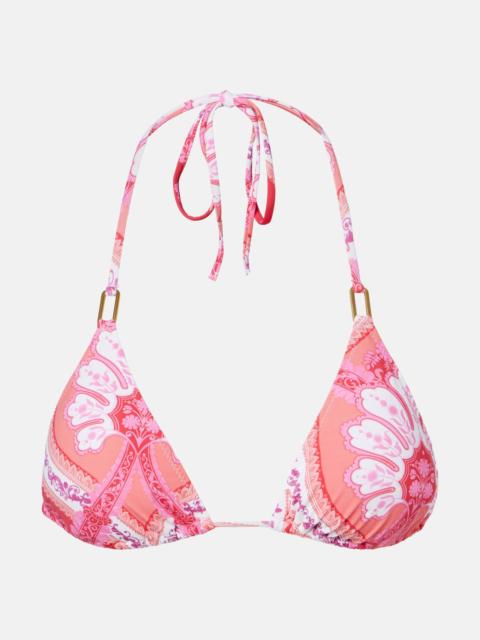 MELISSA ODABASH Cancun printed bikini top