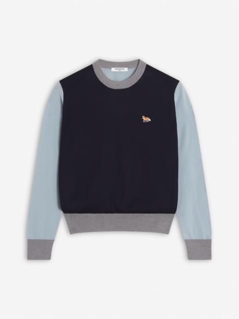 Maison Kitsuné BABY FOX PATCH COLOR BLOCK JUMPER