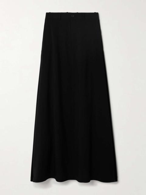 BALENCIAGA Long Wool Skirt Skirts Black | wananluxury