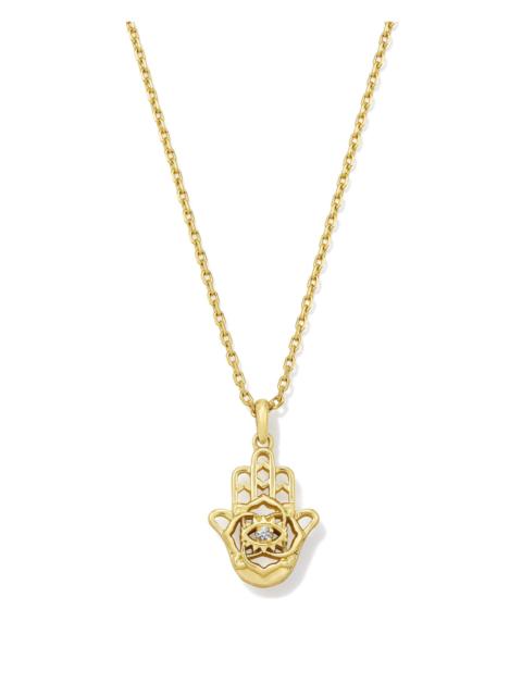 KENDRA SCOTT Hamsa Gold Short Pendant Necklace