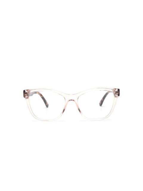 cat eye-frame glasses