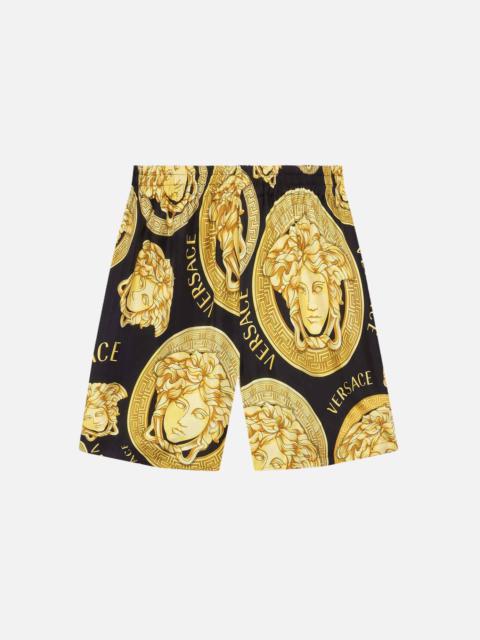 VERSACE Medusa Amplified Print Silk Shorts