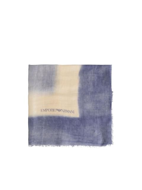 EMPORIO ARMANI faded-effect scarf