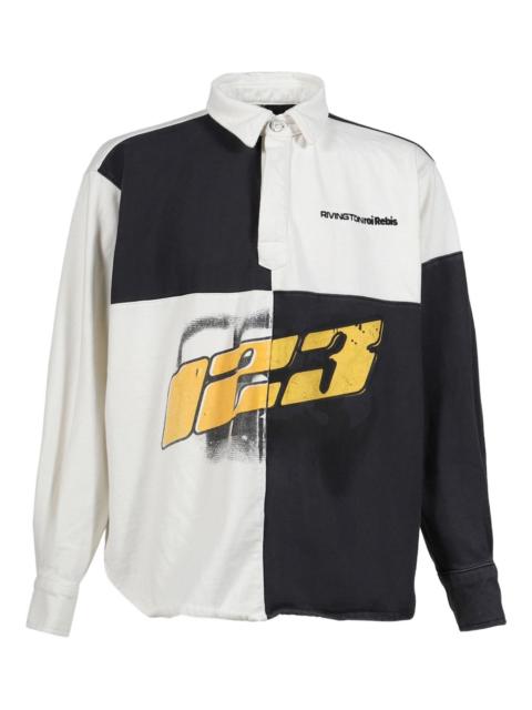 RRR123 colourblock polo shirt