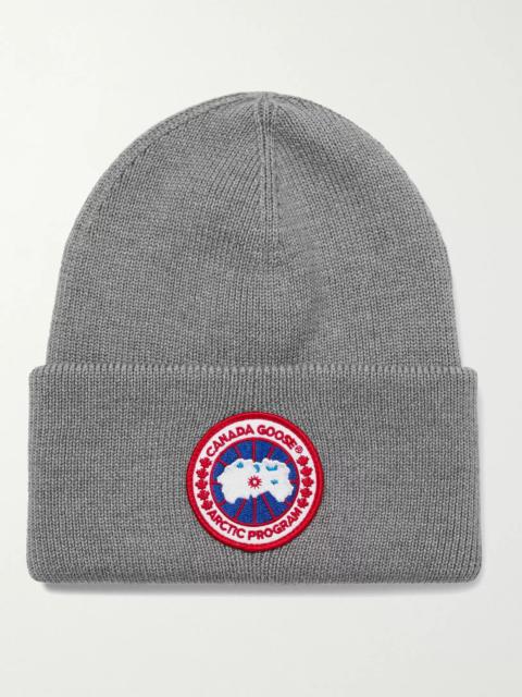 Canada Goose Logo-Appliquéd Merino Wool Beanie