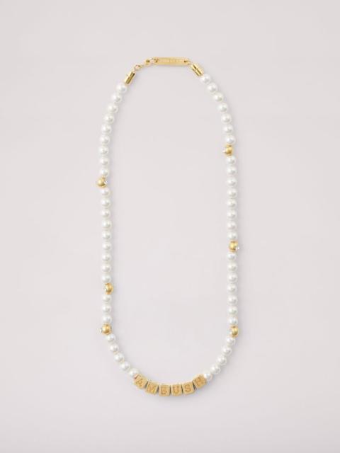 Pearl Letterblock Necklace