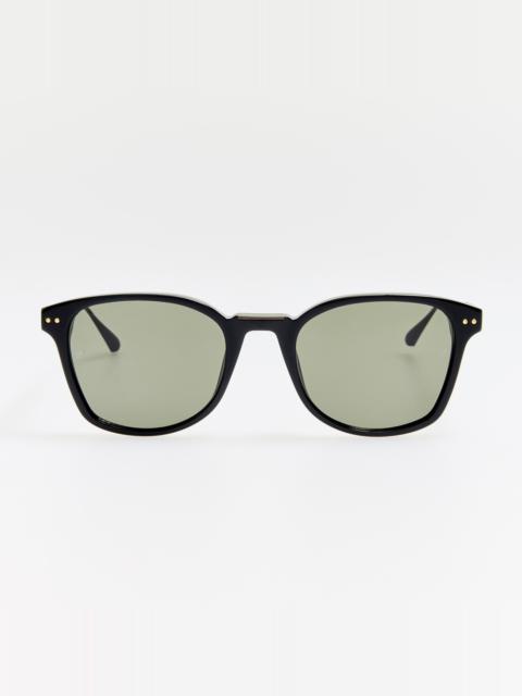 LINDA FARROW Paulson Sunglasses in Black